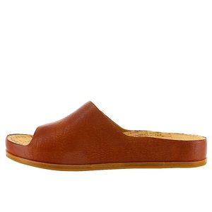 Kork-Ease Brown Leather Slide Sandals